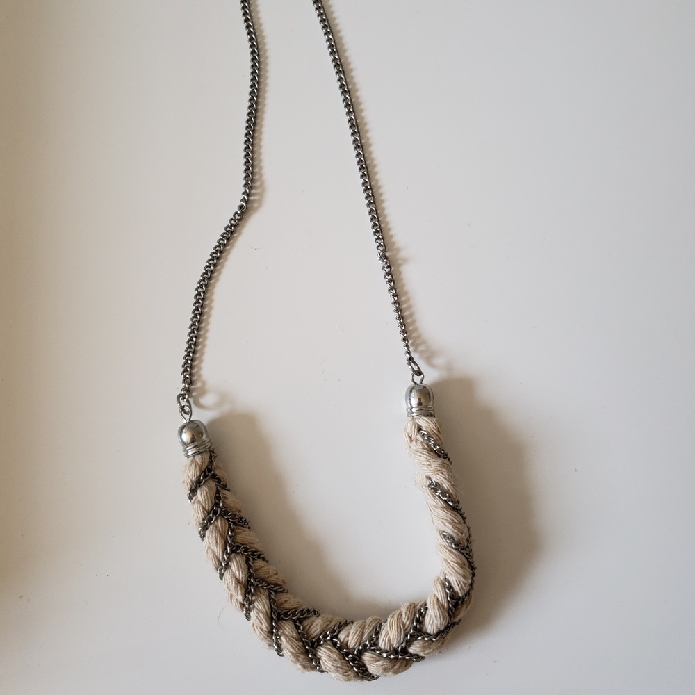 Fabric & Chain Necklace